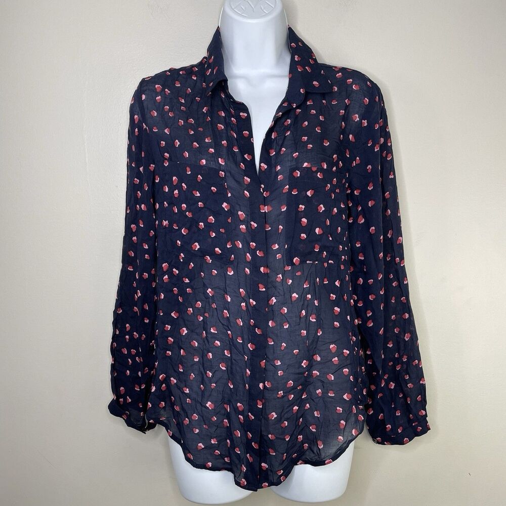 Cloth & Stone Anthropologie Shirt Women's XS Button Hi Low Hem Vacation Boho